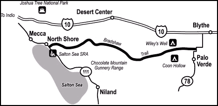 Map of Bradshaw Trail
 today