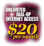 Dial Up Access $20 Per Month