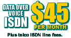 ISDN - $45 per month